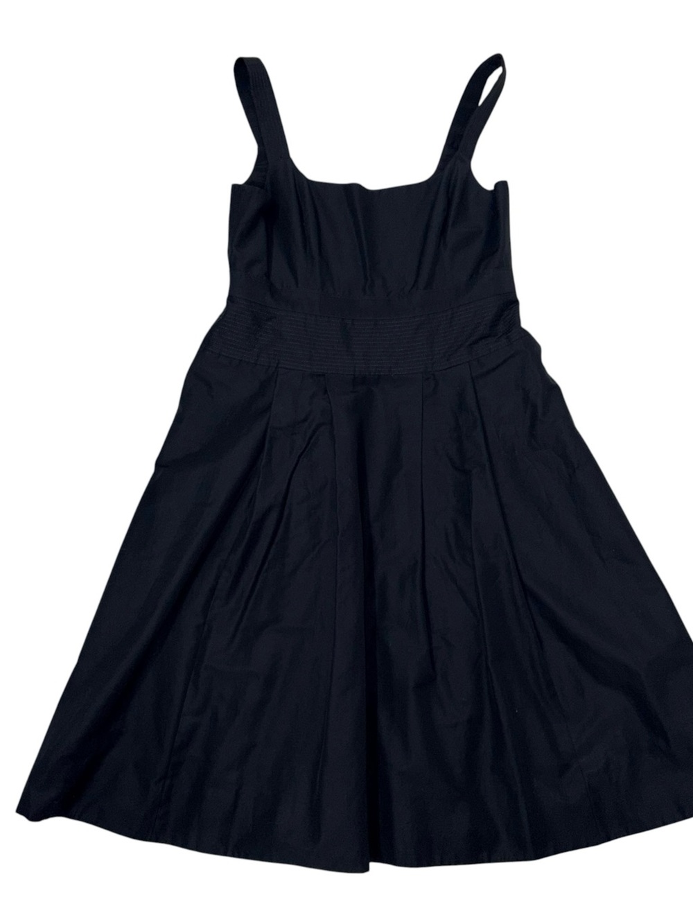 J. Crew Black Pleated A-line Dress in Faille - Size 14